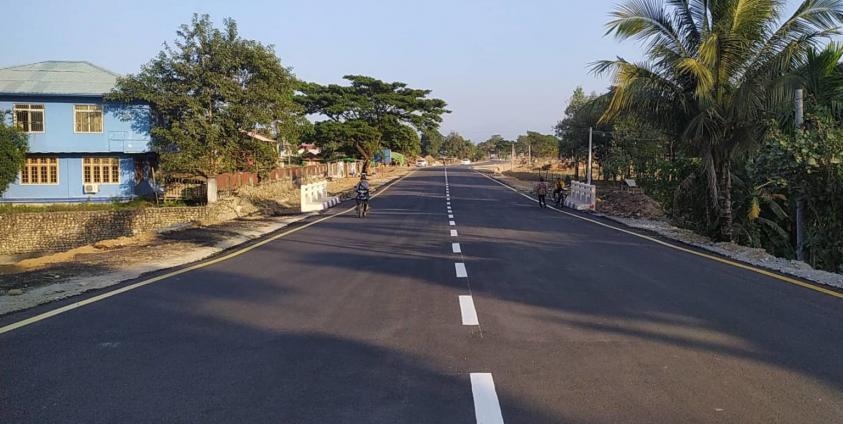 အသစ်ဆောက်လုပ်ပြီးစီး‌သော မြစ်ကြီးနား ဂျပန်လမ်း