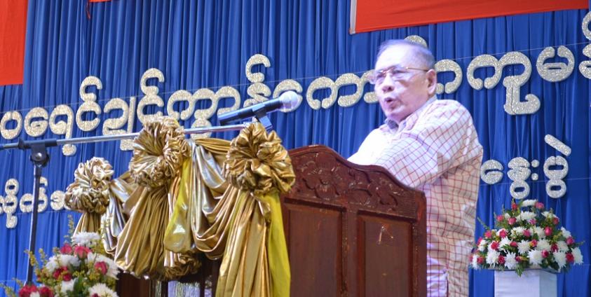 မွန်ပြည်သစ်ပါတီ ဥက္ကဌ နိုင်ထောမွန်(photo: MNA)