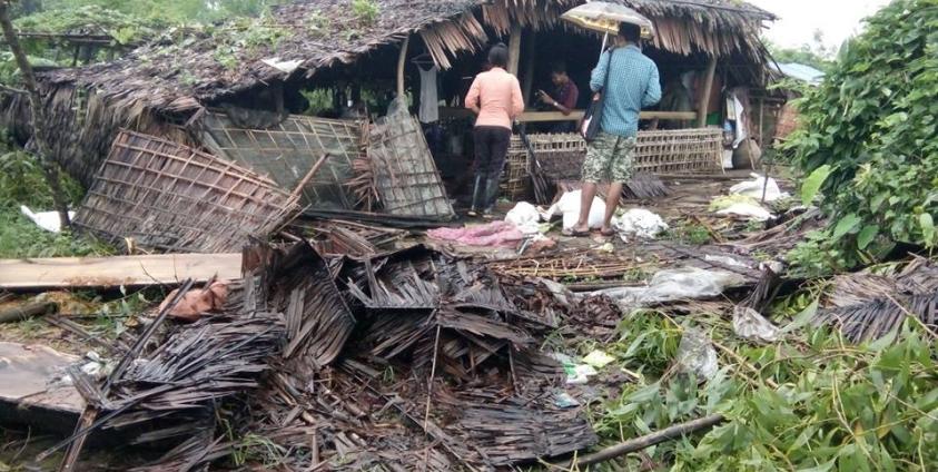A house is taken down