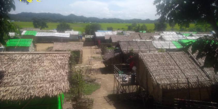 တောင်မင်းကုလားစစ်ဘေးရှောင်စခန်းအားတွေ့ရစဉ်။