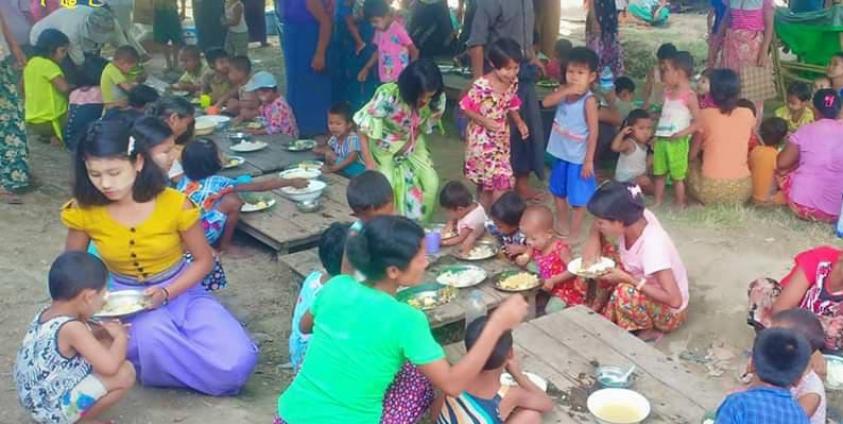People displaced by fighting in Kyauktaw increases by 4,000 in one week