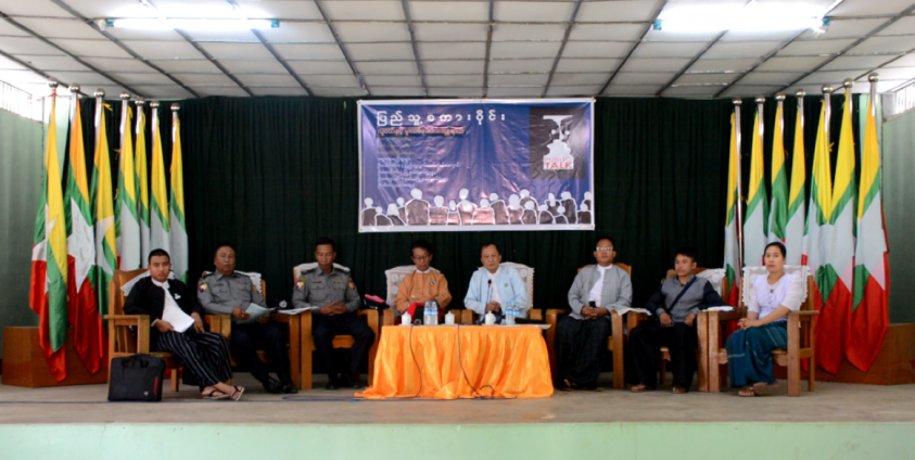 A public talk on reducing drug abuse was held at Demoso Township Hall (Photo – Dwe Eh Khu)