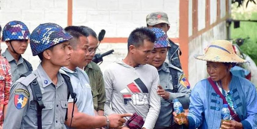 Some of the farmers under arrest.