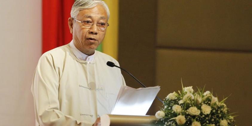 Myanmar's President Htin Kyaw. Photo: Hein Htet/EPA