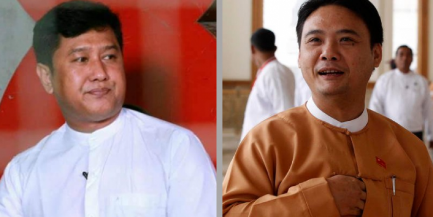 Ko Jimmy (left) and Ko Phyo Zeya Thaw (right)