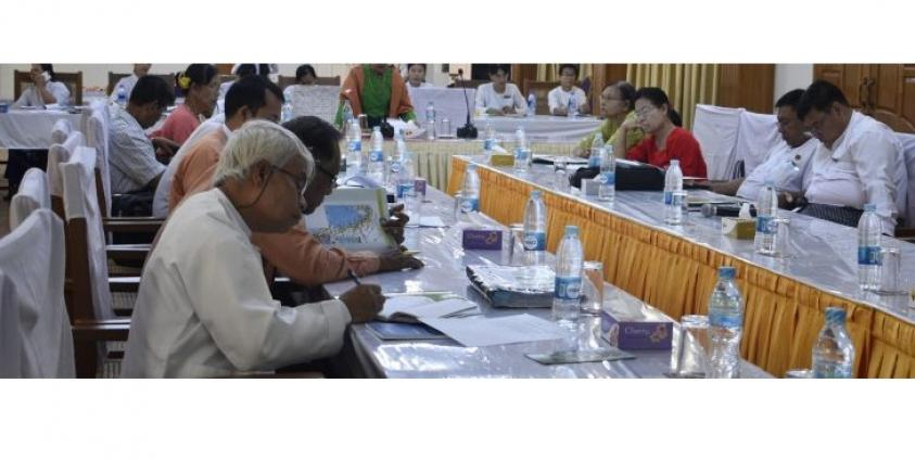 The submission of the NDSP report to the Mon State Hluttaw (Photo – Mon Hluttaw)