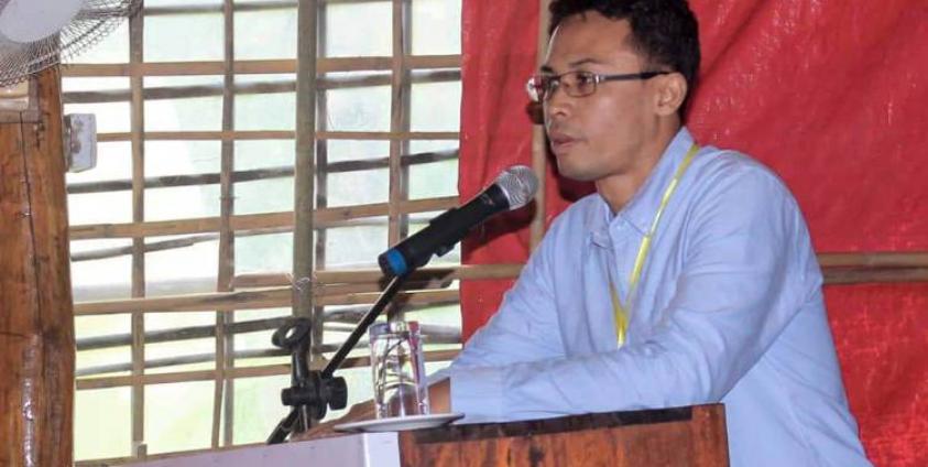 မြန်မာစစ်တပ်က ဖမ်းဆီးထားသော တေးရေးဆရာ ဦးစန်းကို။ ဓာတ်ပုံ-ပေးပို့