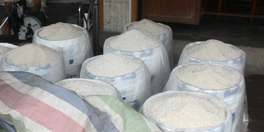 Rice seen on sales at a market