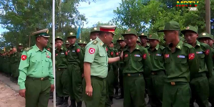 စစ်ကောင်စီ၏ အပတ်စဉ် ၁၃ စစ်မှုထမ်းသင်တန်းဆင်းပွဲ။ ဓာတ်ပုံ - MRTV