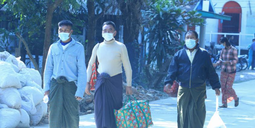 Several prisoners were released from Sittwe Prison on January 4, Myanmar’s Independence Day.