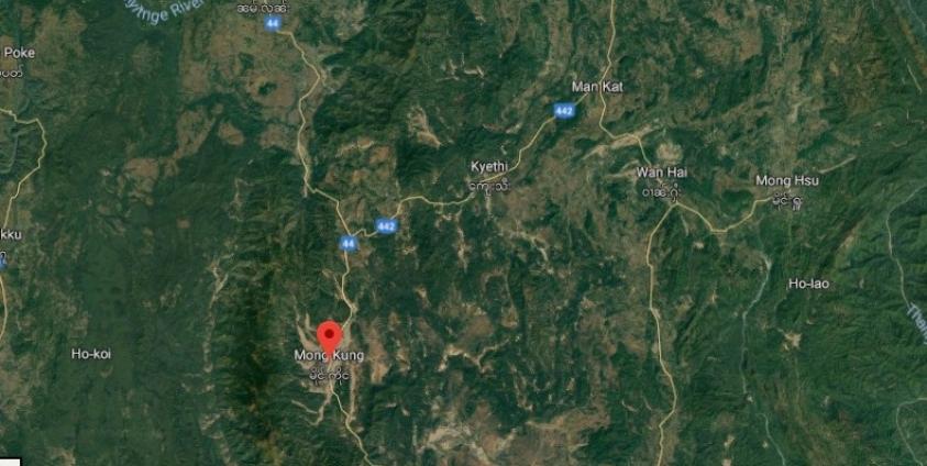 မိုင်းကိုင်မြို့အားအထက်မှမြင်တွေ့ရပုံ (Photo- Google earth)