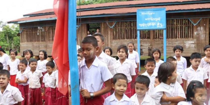 A Mon National School, attended by Mon children