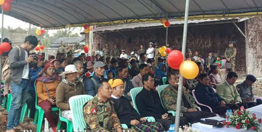 မတ်လ ၆၊ ၂၀၁၉ ရက်နေ့ စစ်ရှောင်မိသားစု ၄၆ စု ထပ်မံ နေရပ် Nam San Yang သို့ ရောက်လာခြင်း ကြိုဆိုခြင်းအခမ်းနား