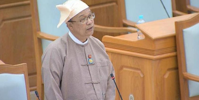 ပို့ဆောင်ရေးနှင့်ဆက်သွယ်ရေးဝန်ကြီး ဦးသန့်စင်မောင်(ဓာတ်ပုံ- ပြည်ထောင်စုလွှတ်တော်)