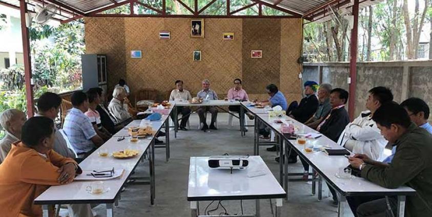 Photo RCSS/ သျှမ်းနှစ်တပ်ညီညွှတ်ရေး ပံ့ပိုးပေးရန် ဝါရင့်တော်လှန်သမားဟောင်းများအား RCSS/SSA ခေါင်းဆောင် ဖိတ်ခေါ်တွေ့ဆုံ