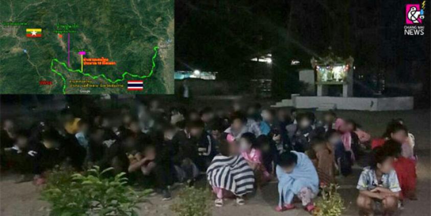 Photo Credit to CM News/ မိုင်းဆတ်မြို့တွင် ဖမ်းဆီးရမိသော ထိုင်းနိုင်ငံသား ၈၀ ကျော်နှင့်သျှမ်းလူမျိုး ၂ ဦး