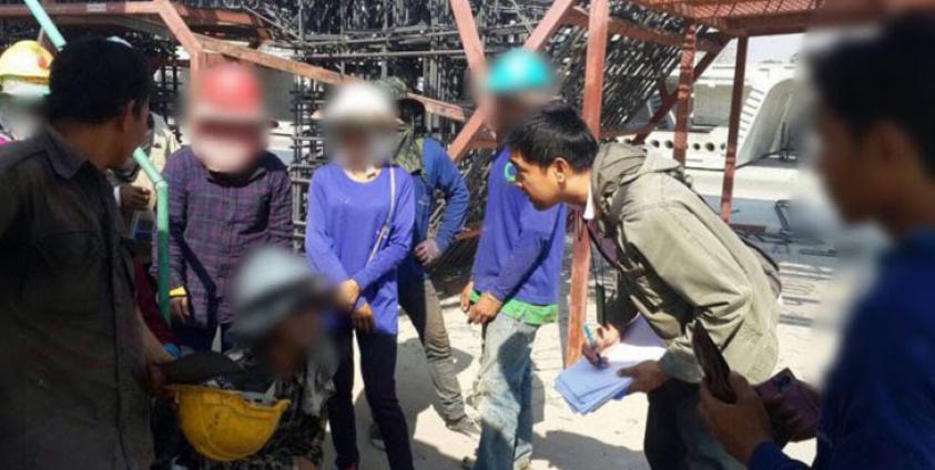 Photo by Prachachat/ လုပ်ငန်းခွင်များသို့ ထိုင်းအာဏာပိုင်များ ကွင်းဆင်းစစ်ဆေးနေသည်ကိုတွေ့ရစဉ်