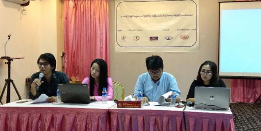 Rainmaker press conference on women’s participation in elections. Photo: Pearlie Li for Mizzima