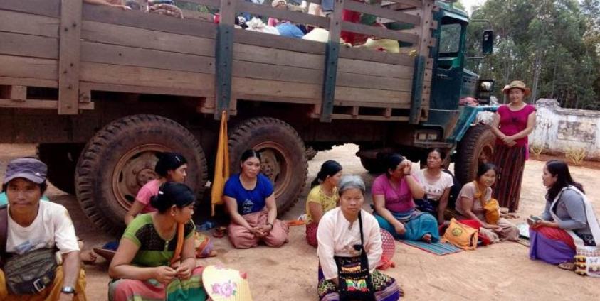 Photo by Sipaw Youth / သီပေါမြို့နယ် နောင်ကော့ဘုန်းကြီးကျောင်းမှ စစ်ဘေးရှောင်များ နေရပ်ပြန်နေကြစဉ်