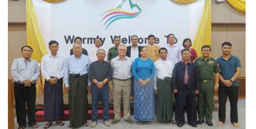 UPDJC secretaries pose for photo at the informal roundtable discussion (Photo – Hla Mg Shwe)