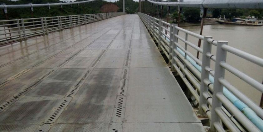 ဓာတ်ပုံ- မင်းပြားမြို့ရှိ ရာမောင်ကြိုးတံတားအား တွေ့ရစဉ်(ဓာတ်ပုံ-CJ)