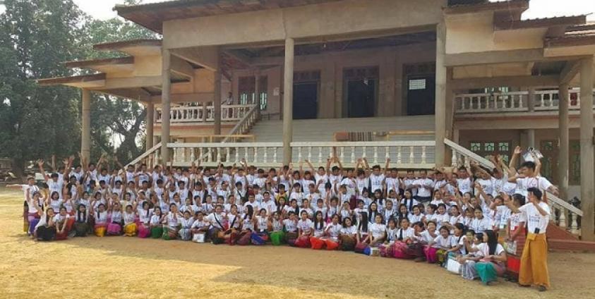 မိုင်းရယ်မြို့နယ် ပါကန်းအုပ်စု ပါကန်းရွာရှိ ၀ပ်ငေါ၀်းလျန်းဘုန်းကြီးကျောင်းတွင် ပြုလုပ်သော လူငယ်များ အရည်အချင်းမြှင့်တင်ရေး သင်တန်း