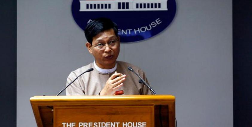 Myanmar's government spokesman Zaw Htay. Photo: EPA