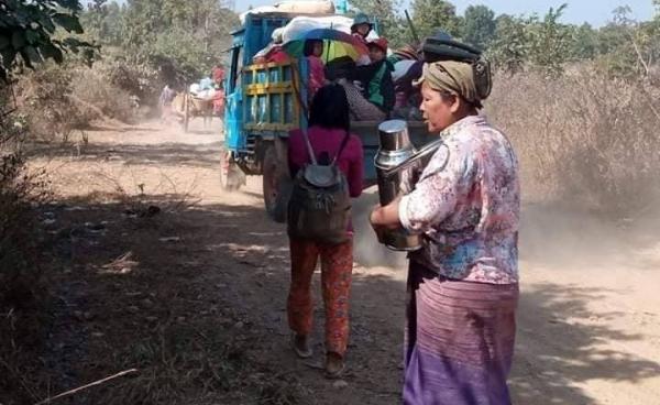 ၂၀၂၁ ဇန္နဝါရီလ ၃၀ ရက်နေ့က မင်းကင်း စစ်ဘေးရှောင်ပြည်သူများကို တွေ့မြင်ရစဉ် (ပုံဟောင်း)