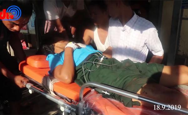 The victim was carried to Sittwe hospital.