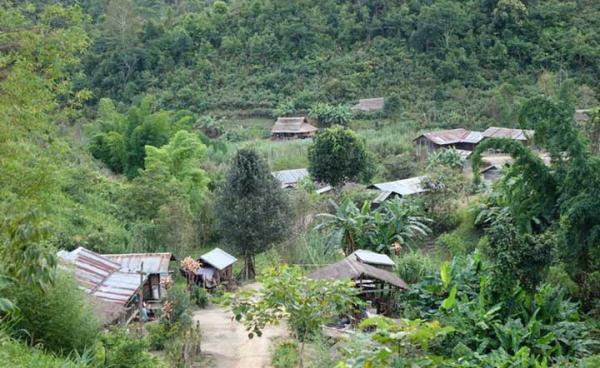 မိုင်းတော့ မိုင်းထား အနီးရှိ လွယ်လမ်စစ်ဘေးရှောင်စခန်း (photo/SHRF)