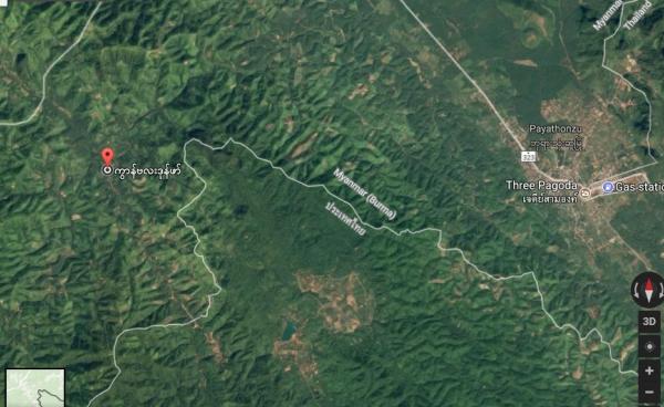 ဗလဲ့ဒွန်းဖိုက်ရွာ(ကွာန်ဗလးဒုန်ဖာ်) ကို Google Earth မှမြင်ရပုံ(Copy)