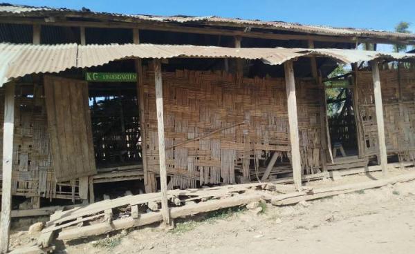 ဓာတ်ပုံ - (ENWA) နန်းယွန်းမြို့နယ်အတွင်းရှိ စာသင်ကျောင်းဆောင် တစ်ခုကို တွေ့ရစဉ်