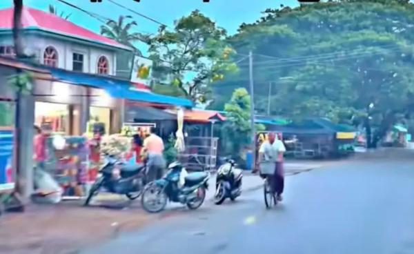 ဓါတ်ပုံ - ရွှေကူမြို့တွင်း မြင်ကွင်းတစ်ခုအား တွေ့ရစဉ်။