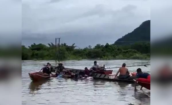 လှိုင်ကနီ-တောင်ပေါက်ရွာကြား သြဂုတ်လ ၂၁ ရက်နေ့က စက်လှေတိမ်းမှောက်မှု ဖြစ်ပွားစဉ် / Crd