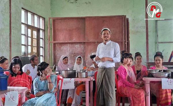 A youth gathering in Kyauktaw Township on August 29.