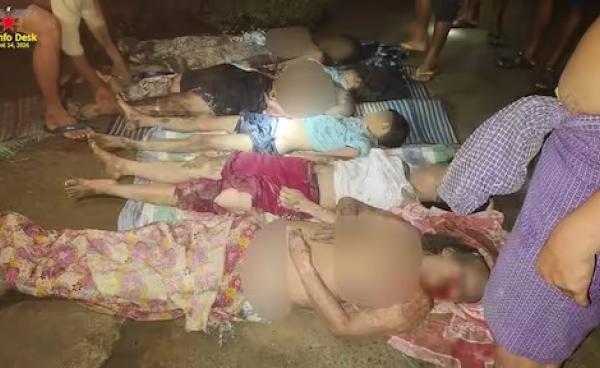 ဩဂုတ်လ ၁၃ ရက်၊ ညက ကျိန္တလီမြို့အား စစ်တပ် ဗုံးကြဲမှုကြောင့် သေဆုံးသွားသူများ / AA Info Desk