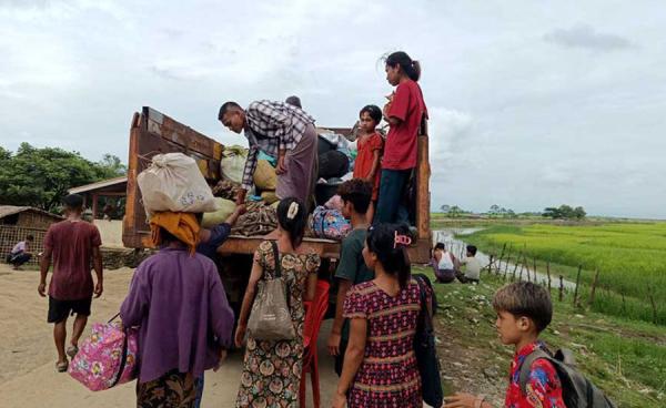 စစ်ဘေးတိမ်းရှောင်နေရသည့် ပုဏ္ဏားကျွန်းဒေသခံအချို့ - ပုံဟောင်း / APM