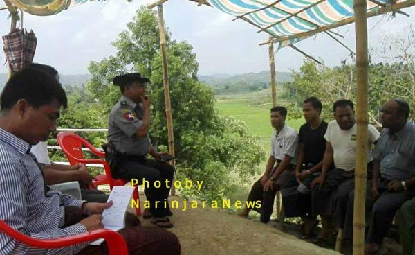 သမိုင်းဝင် ရာမလက္ခဏ ဟိန္ဒူဘုရားရှိခိုးကျောင်းတောင်နှင့် ဟိန္ဒူ လူကြီးများမှ လွှတ်တောကိုယ်စားလှယ်များ၊ ရဲစခန်းမှူးနှင့် တွေ့ဆုံနေကြစဉ်