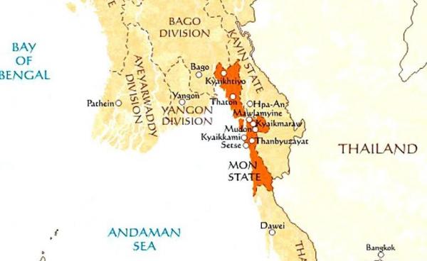 မွန်ပြည်နယ်မြေပုံ(Internet)