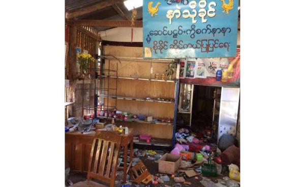 ဖောက်ထွင်းခိုးယူခြင်းခံရသည့် စိုးခိုင်မော်တော်ဆိုင်ကယ်ပြင်ဆိုင်(MNA)