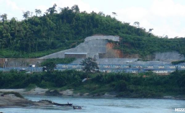 Hostels built for Chinese workers near the Myitsone Dam site, photographed in January 2012. Photo: Mizzima