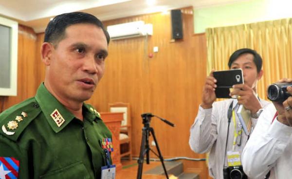 မွန်ပြည်နယ် လုံခြုံရေးနှင့်နယ်စပ်ရေးရာဝန်ကြီး ဗိုလ်မှူးကြီး နေထွဋ်ဦး(MNA)