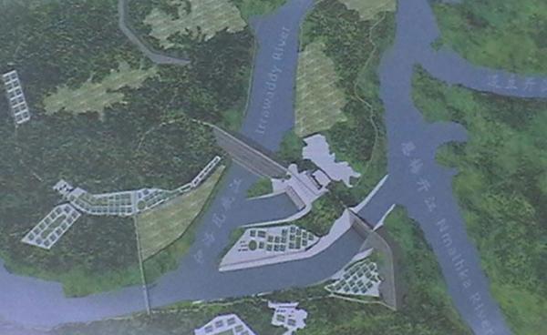 Myitsone dam project at Tanghpre, 27 miles north of Myitkyina, the capital of Kachin State, northern Burma.