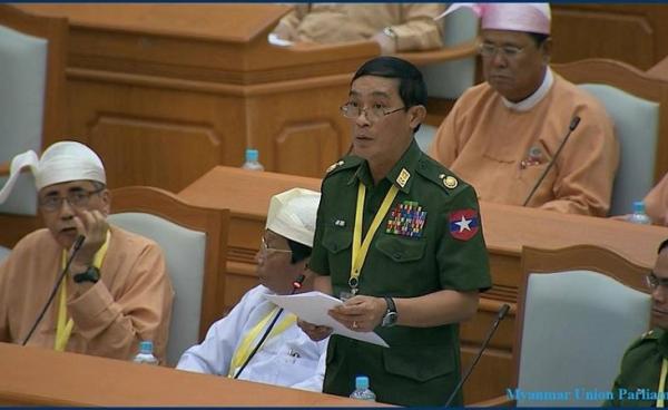 နယ်စပ်ရေးရာဝန်ကြီးဌာန၊ ဒုတိယဝန်ကြီး ဗိုလ်ချုပ်သန်းထွဋ်(ဓာတ်ပုံ- ပြည်ထောင်စုလွှတ်တော်)