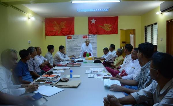 တာမွေမြို့နယ် MNP ရုံးဖွင့်ပွဲသို့ နိုင်ငွေသိမ်း တက်ရောက်မိန့်ခွန်းပြောစဉ်(MNA)