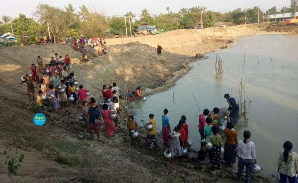 လက်ရှိ ပေါက်တော ဘဝမ်းဘုန်းတော်ကြီးကျောင်းရေကန်မြင်ကွင်း