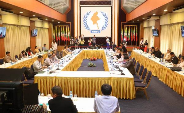 DPN နှင့် UNFC ငြိမ်းချမ်းရေးဆွေးနွေးပွဲ( photo: UNFC)