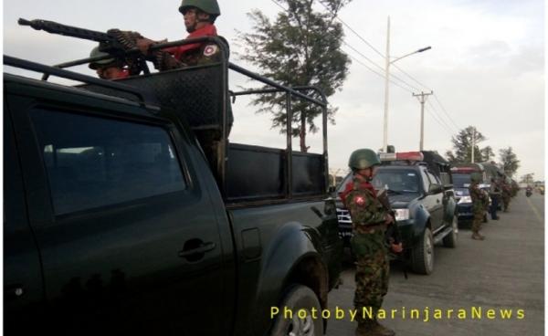 ပုံဟောင်း/ယခင်က စစ်တွေတွင် စစ်တပ်ကကင်းလှည့်နေသည့်ပုံ