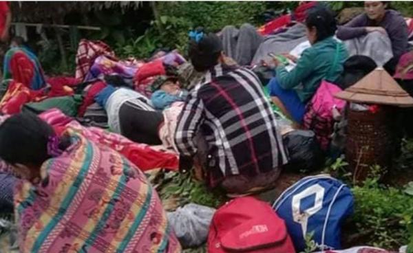 ယခင်က မွန်ပြည်နယ်မြောက်ပိုင်း ကျိုက်ထိုမြို့ နယ်မှ ထွက်ပြေးတိမ်းရှောင်ရသည့် ပြည်သူများ (Crd: BNI)