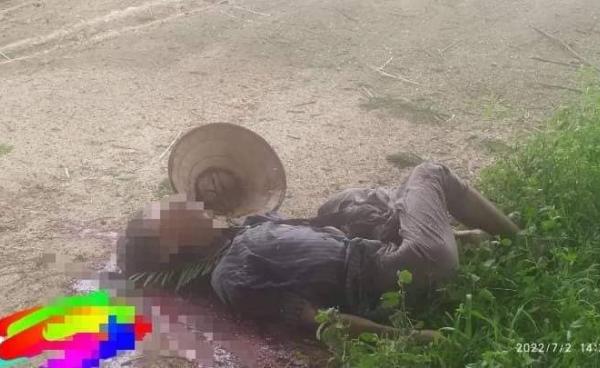 ထောင်ထားသည့် မိုင်းကြိုးစဆွဲမိသဖြင့် အမျိုးသား ၁ ဦးသေဆုံးမြင်ကွင်း